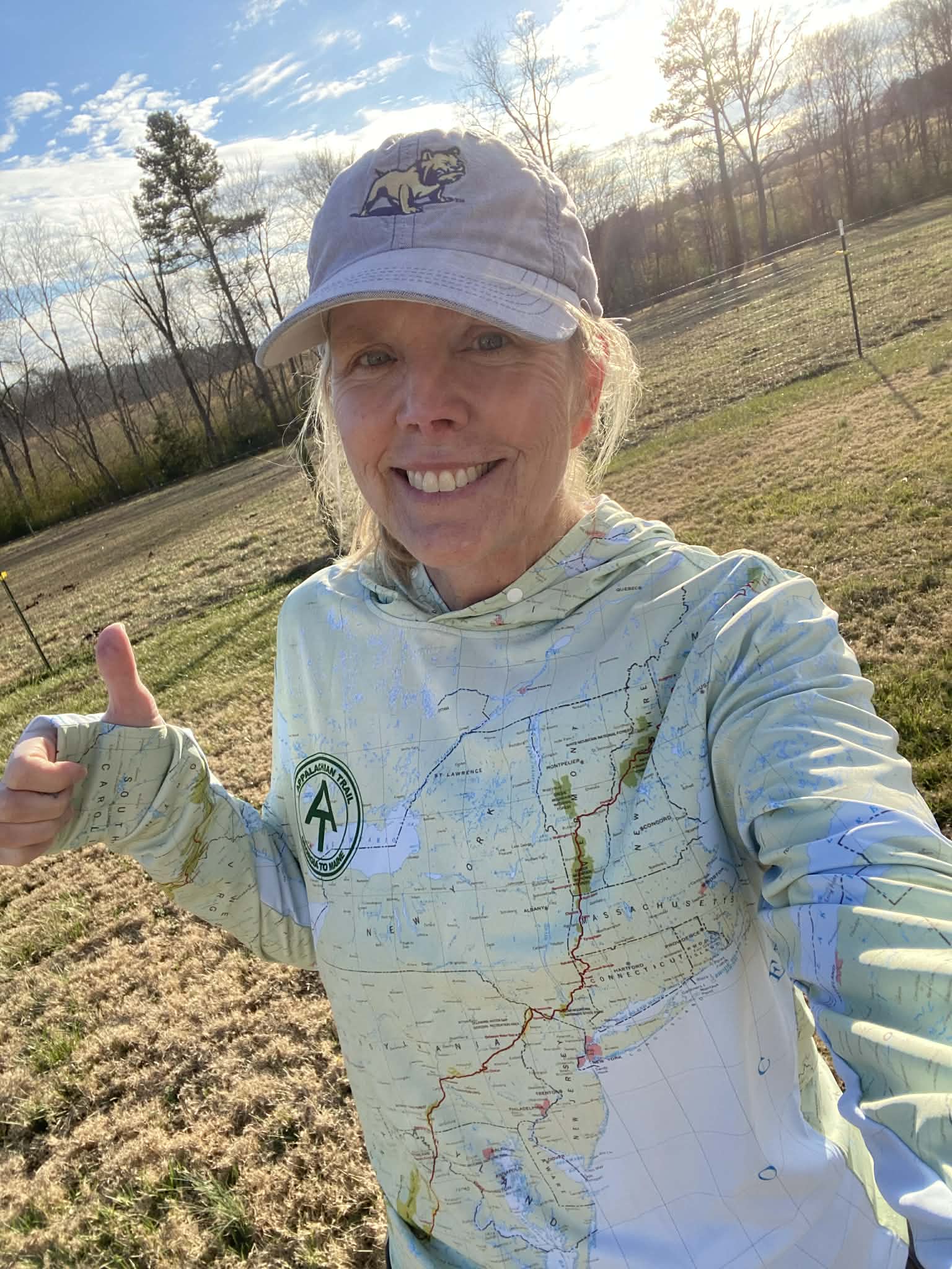 Appalachian Trail Sun Hoodie - Topo Map Green with Right Chest Logo